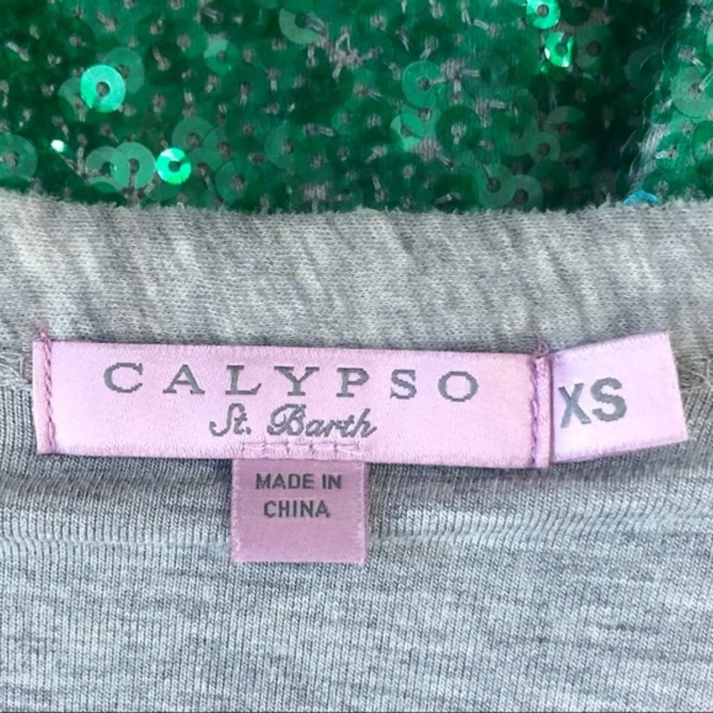 Calypso St. Barth Bruni Sequin Cardigan, Size Xs - image 5